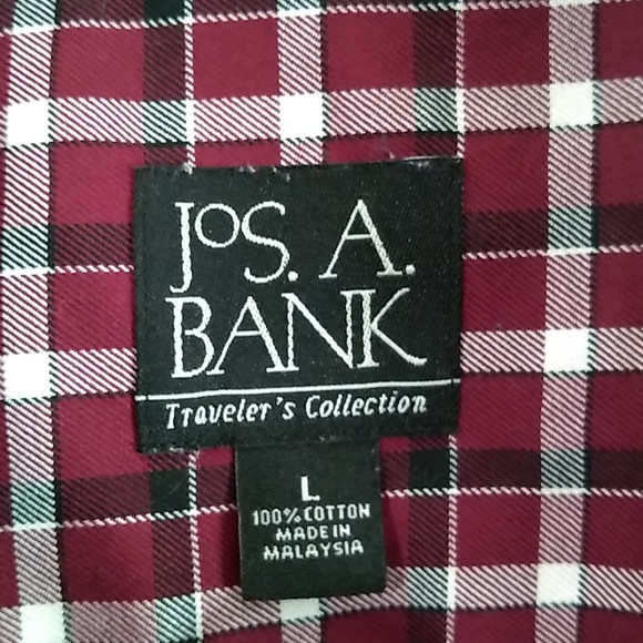 Jos A Bank plaid button down shirt size la… - Picture 3 of 7
